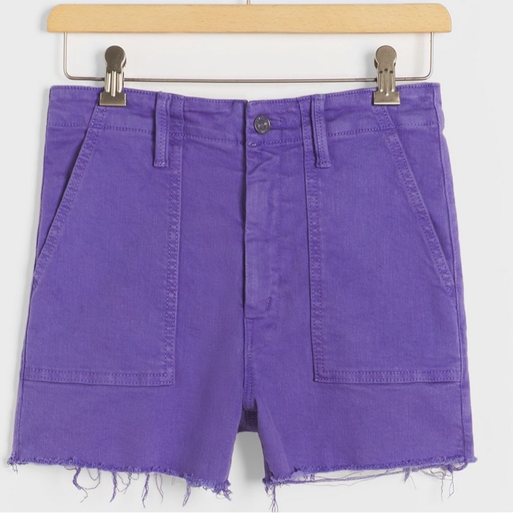 Mother The Shaker Ultra High Rise Denim Shorts
